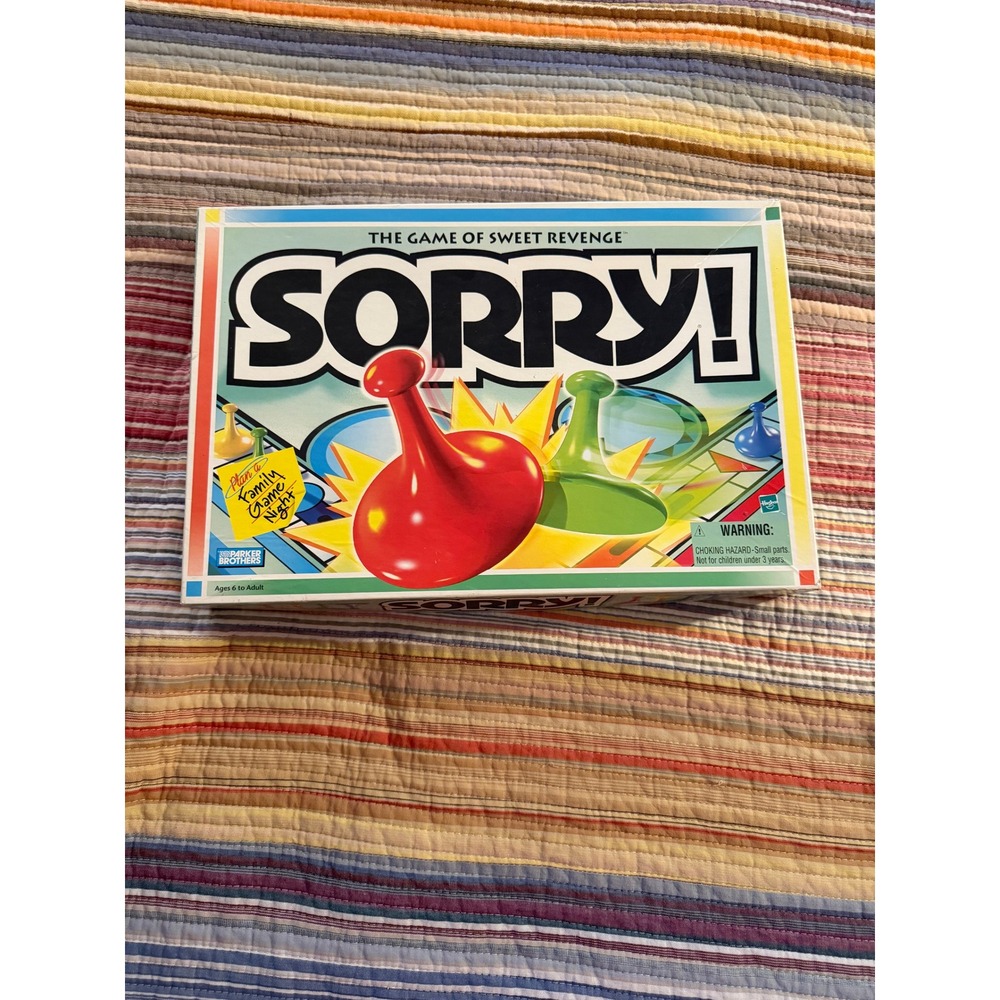 Parker Brothers Sorry Board‎ Game Vintage 1990s Family Game Night 00390 Complete